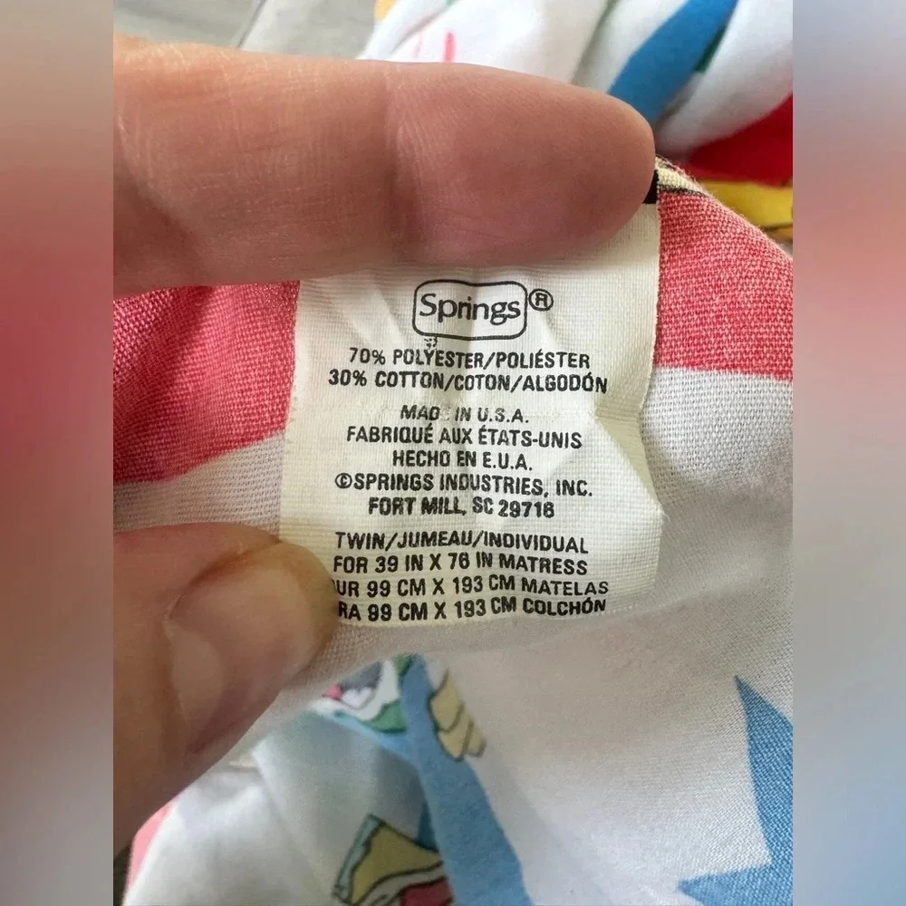 Vintage Rugrats twin bedding fitted and flat sheets y2k